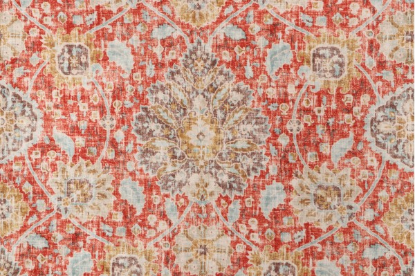 P Kaufmann Sariz Printed Chenille Decorator Fabric in Cerise