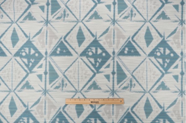 Kanoko Woven Polyester Outdoor Fabric in Turquoise