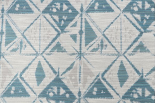 Kanoko Woven Polyester Outdoor Fabric in Turquoise