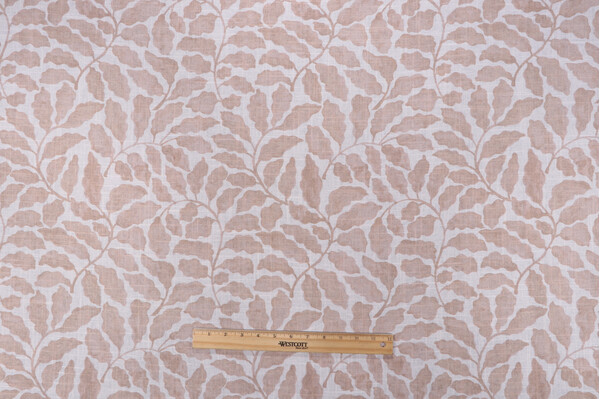 Sample of Richloom Boutique Printed Linen Blend Drapery Fabric in Tearose 
