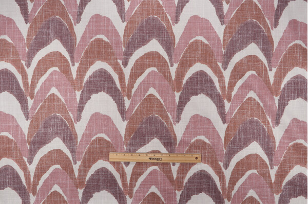 Sample of Richloom Departures Printed Polyester Blend Drapery Fabric in Henna 