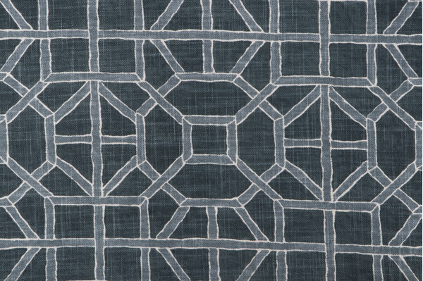 Richloom Miri Printed Cotton Blend Drapery Fabric in Slate 