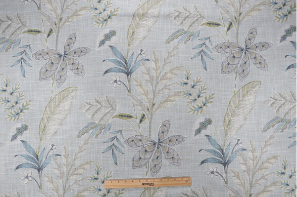 Richloom Printmaker Printed Polyester Drapery Fabric in Mystic 