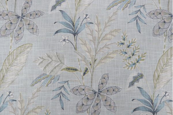 Richloom Printmaker Printed Polyester Drapery Fabric in Mystic 