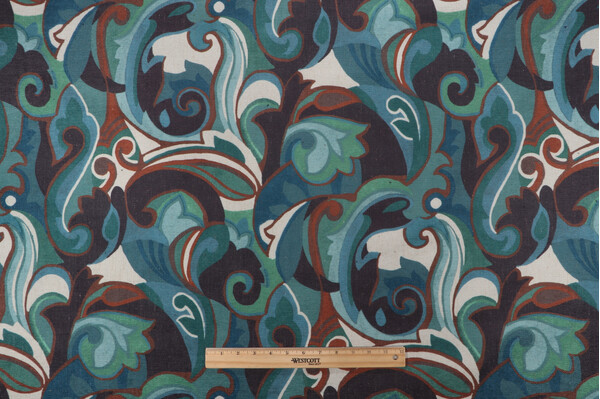 Richloom Armand Printed Chenille Decorator Fabric in Rainforest 