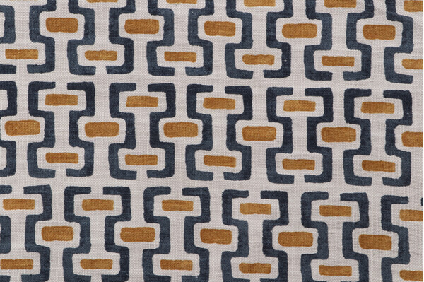 Richloom Guess Printed Cotton Blend Drapery Fabric in Indigo 