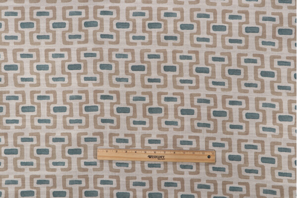 Sample of Richloom Guess Printed Cotton Blend Drapery Fabric in Linen 