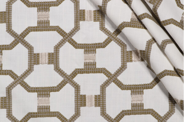 Hamilton Merrill Embroidered Drapery Fabric in Sage 