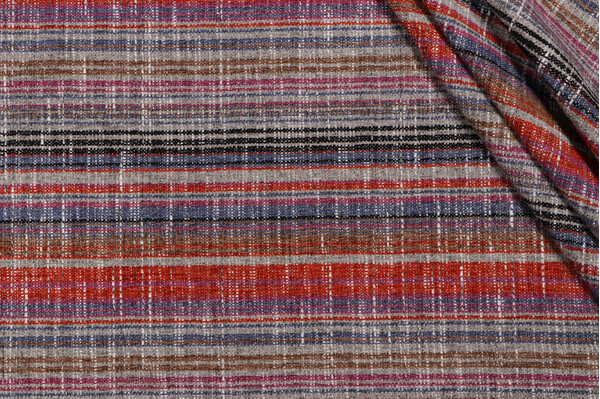 PK Lifestyles Carson Stripe Woven Chenille Upholstery Fabric in Sunset 