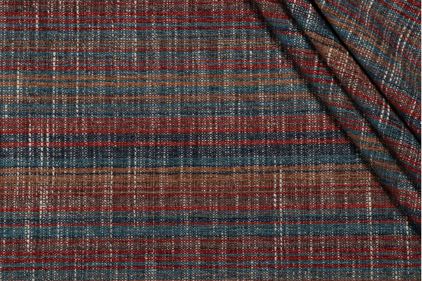 PK Lifestyles Carson Stripe Woven Chenille Upholstery Fabric in Saddle 