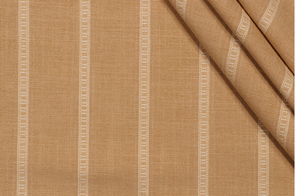 PK Lifestyles Rancho Stripe Woven Chenille Upholstery Fabric in Gold 