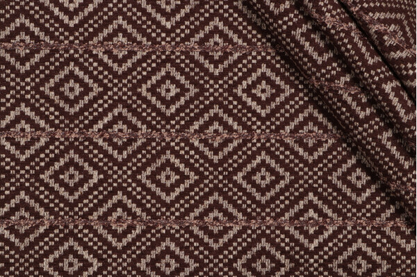 Sample of PK Lifestyles Diamante Woven Chenille Upholstery Fabric in Coffee 