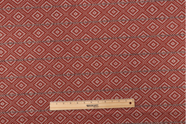 PK Lifestyles Diamante Woven Chenille Upholstery Fabric in Cinnabar 