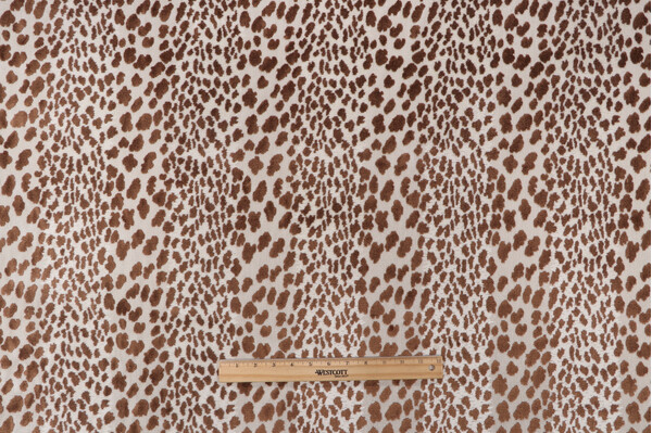 P Kaufmann Meowww Grospoint Velvet Upholstery Fabric in Cocoa 
