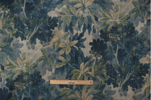 PK Lifestyles Bucolic Printed Chenille Upholstery Fabric in Twilight 