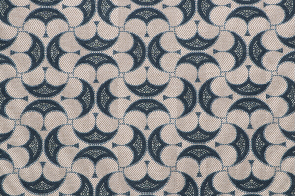 Lacefield Epona Printed Cotton Blend Drapery Fabric in Delft 