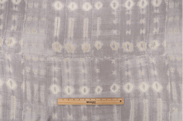 Sample of Fascination Printed Drapery Fabric in Pearl Grey 