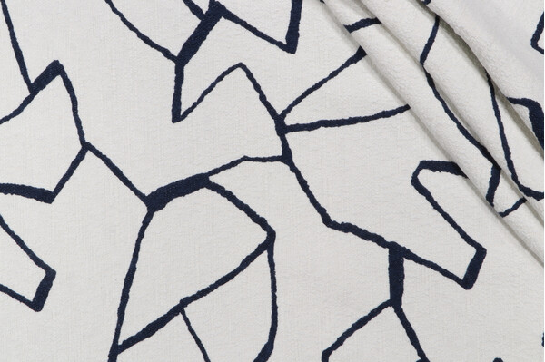 Kravet Balara Printed Upholstery Fabric in Indigo CLOSEOUT