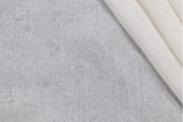 Rivas Voile Sheer Drapery Fabric in Ivory