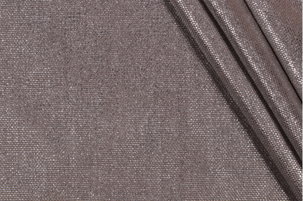 Sample of Scalamandre Lin Miroir Argent Woven Upholstery Fabric in Elephant 