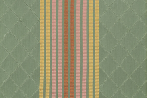 Grey Watkins Roquebrune Damask Decorator Fabric in Green 