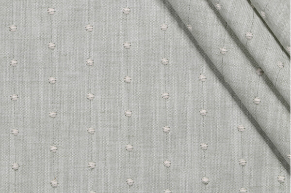 Sample of PK Lifestyles Swiss Dot Embroidered Drapery Fabric in Mint 