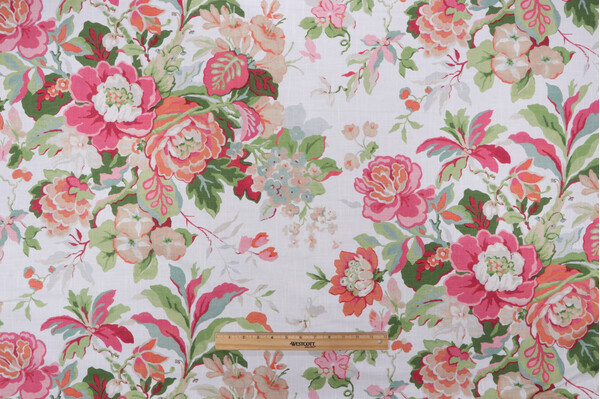 PK Lifestyles Marlee Printed Cotton Drapery Fabric in Nectar 