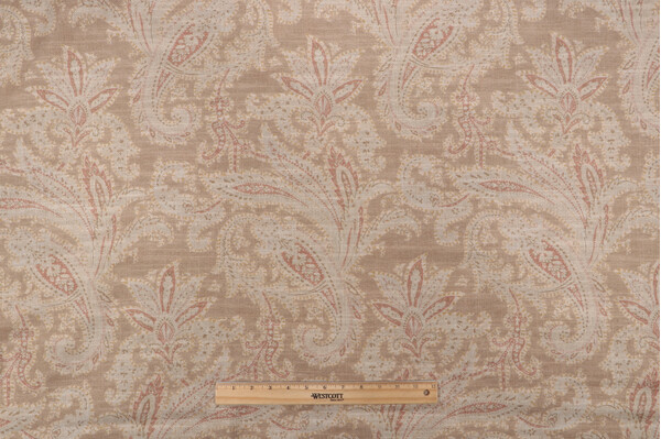 Sample of PK Lifestyles Cabin Fever Printed Cotton Drapery Fabric in Toast 