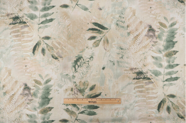 PK Lifestyles Fern Song Printed Cotton Drapery Fabric in Tourmaline 