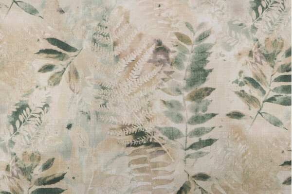 PK Lifestyles Fern Song Printed Cotton Drapery Fabric in Tourmaline 