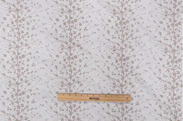 Mill Creek Spruce Embroidered Drapery Fabric in Dusk