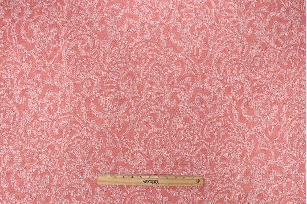Click for 5 Yards Crypton Illuminate High Performance Printed Chenille Upholstery Fabric in Coral Crypton Illuminate High Performance Printed Chenille Upholstery Fabric in Coral