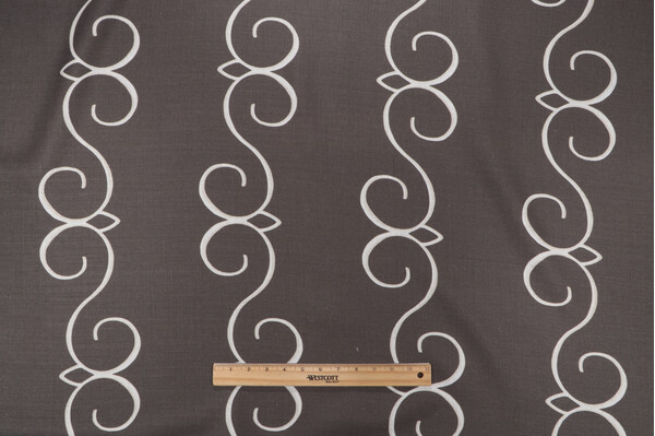 Scalamandre Jemima Printed Linen Drapery Fabric in Slate