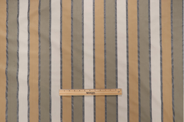 Fonthill Vivaldi Sheer Silk Drapery Fabric in Taupe