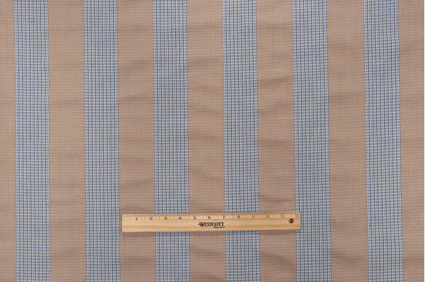 Fonthill Ebury Stripe Woven Upholstery Fabric in Blue