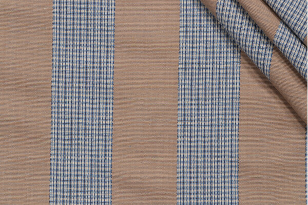 Fonthill Ebury Stripe Woven Upholstery Fabric in Blue