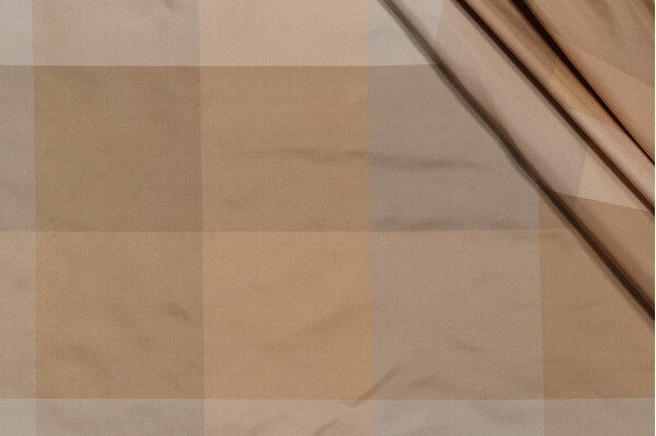 Grey Watkins Mumbai Check Silk Decorator Fabric in Sage