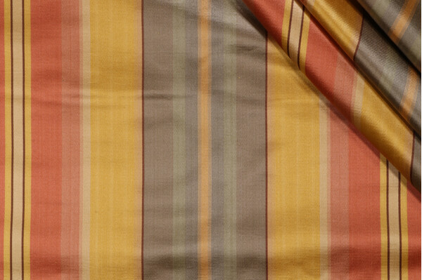 Scalamandre Miramare II Woven Decorator Fabric in Gold/Salmon/Light Blue