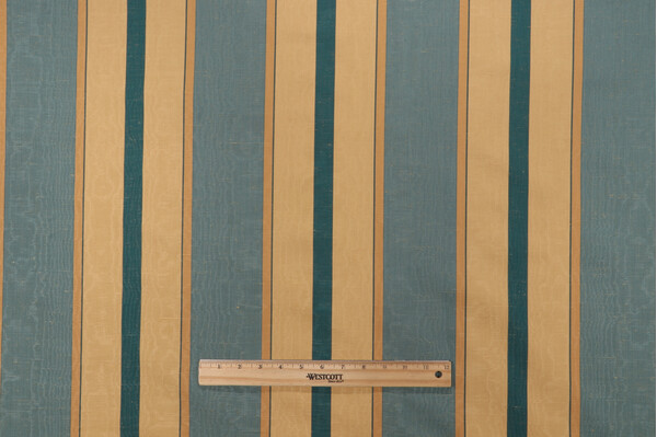 Grey Watkins Fontanelle Woven Decorator Fabric in Atlantique/Wheat