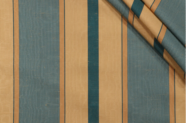 Grey Watkins Fontanelle Woven Decorator Fabric in Atlantique/Wheat