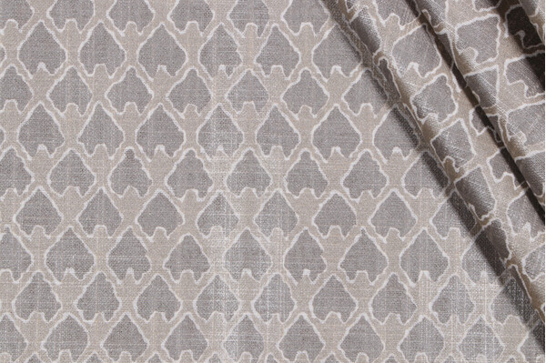 Lacefield Diego Printed Cotton Drapery Fabric in Champagne
