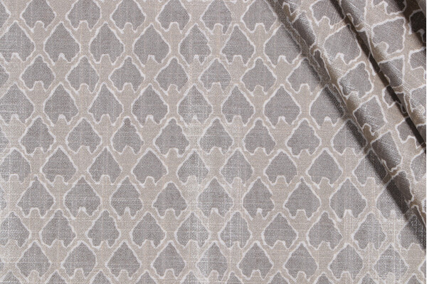 Lacefield Diego Printed Cotton Drapery Fabric in Champagne