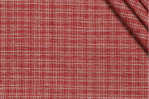 Valdese Weavers Seward Woven Chenille Outdoor Fabric in Crimson