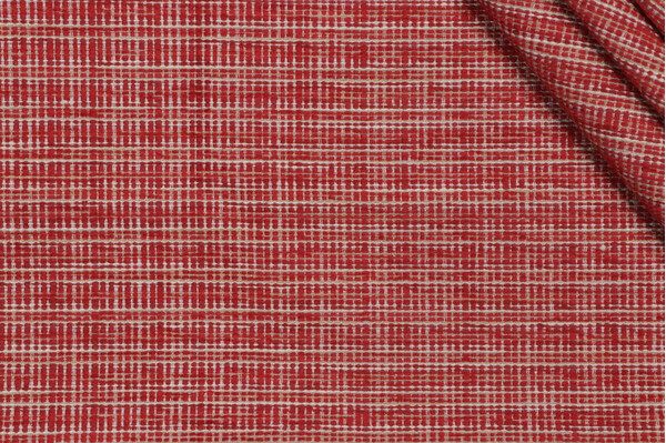 Click for 1 Yard Valdese Weavers Seward Woven Chenille Outdoor Fabric in Crimson 1 Yard Valdese Weavers Seward Woven Chenille Outdoor Fabric in Crimson