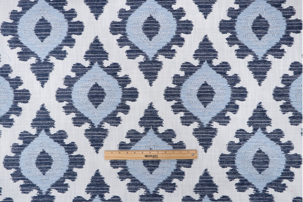 Valdese Weavers Azera Woven Solution Dyed Acrylic Outdoor Fabric in Bluestone