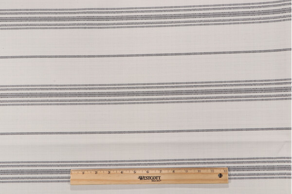 Bella Dura Ticking Woven Polyolefin Outdoor Fabric in Graphite