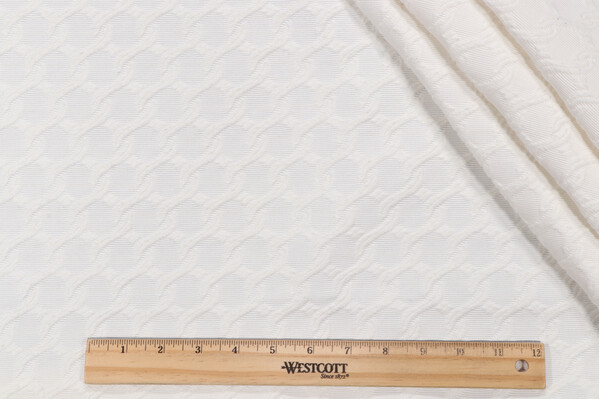 Scalamandre Chain Weave Matelasse Upholstery Fabric in Oyster