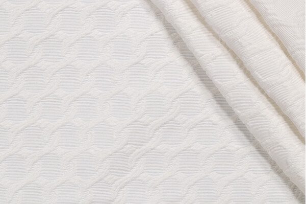Scalamandre Chain Weave Matelasse Upholstery Fabric in Oyster
