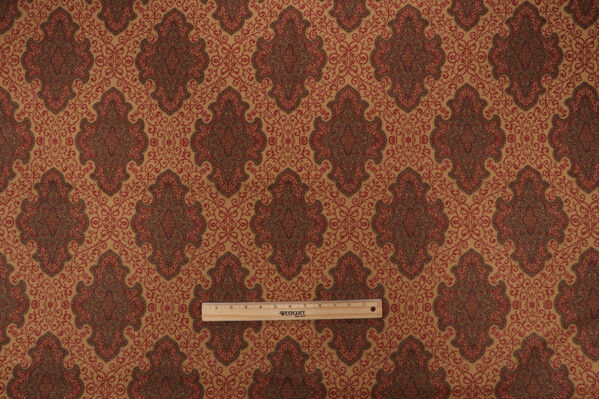 Scalamandre Amaya Tapestry Upholstery Fabric in Tobacco/Multi