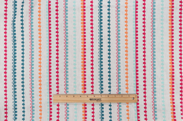 Scalamandre Button Cord Craft Embroidered Drapery Fabric in Happy Party